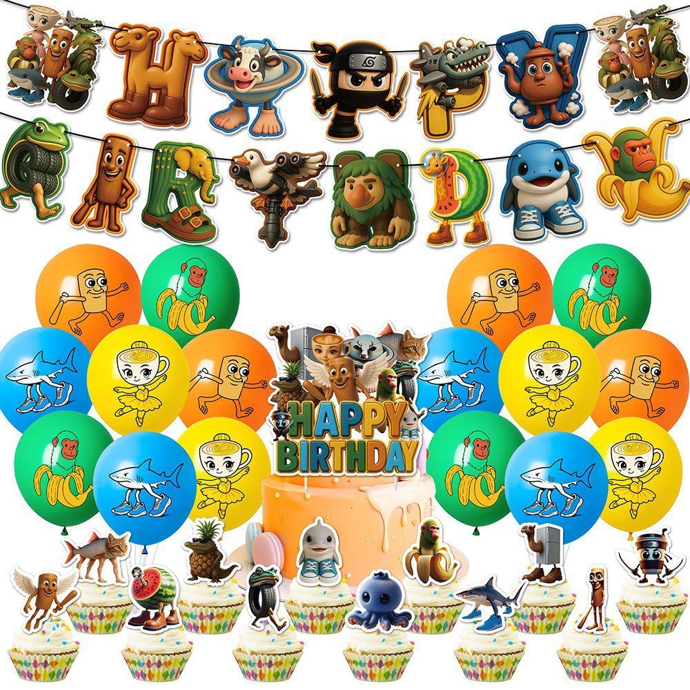 Tung Tung Sahur-themed Birthday Party Decoration and Arrangement Children's Birthday Party Decoration Supplies