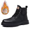 Men's Retro High-Top Winter Martin Boots - Warm Leather Snow Shoes with Velvet Lining