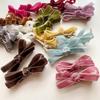 European-style Simple and Sweet Candy-colored Velvet Bow Tie Children's Cute Matching Accessories with Side Clips and Hair Clips