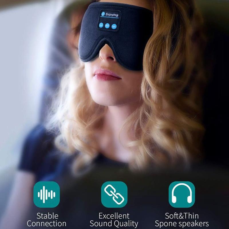 Sleep Headphones, Bluetooth 5.0 Wireless 3D Eye Mask, Washable Sleeping Headphones