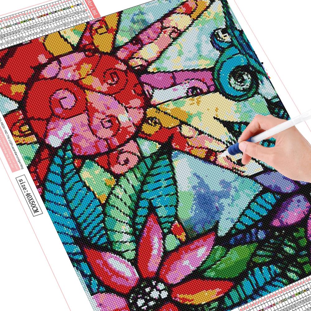 

HUACAN 5D DIY алмазная живопись цветок вышивка крестиком цветная алмазная живопись ремесло 20*30 cm