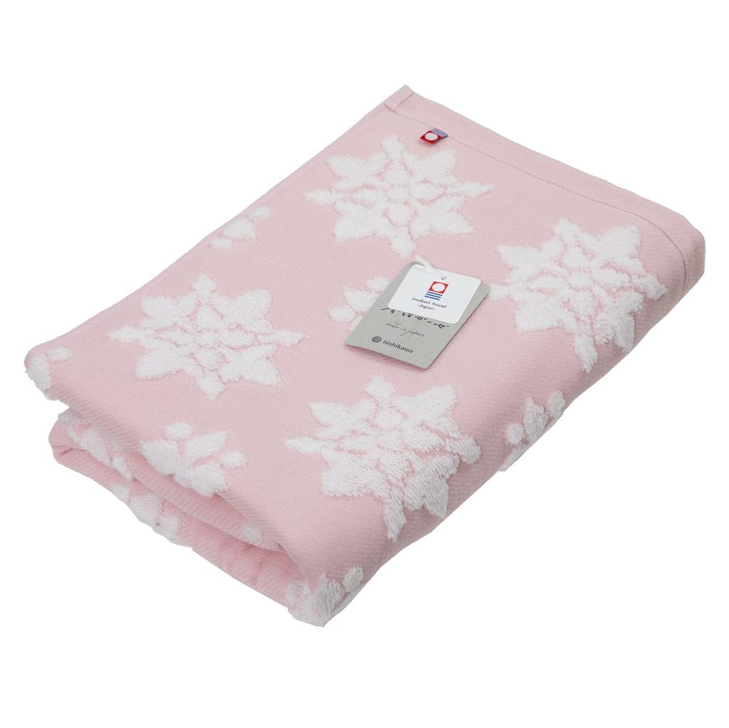 Nishikawa Bath Imabari Gardenia Made In TT11301000 Towel, 60x120cm, 100% Cotton, Imabari-Made, "Happy Gauze" Design, Pink, Japan,
