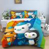 Octonauts Bedding Set Simba Anime and Cartoon 3D Children'S Duvet Cover Set  King Size Bedroom Comforte Cute Printed