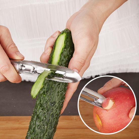 Fruit Knife Wear-resistant Sharp Portable Stainless Steel Ice Cream Spoon Coring Device Skin Peeler for Home Kitchen