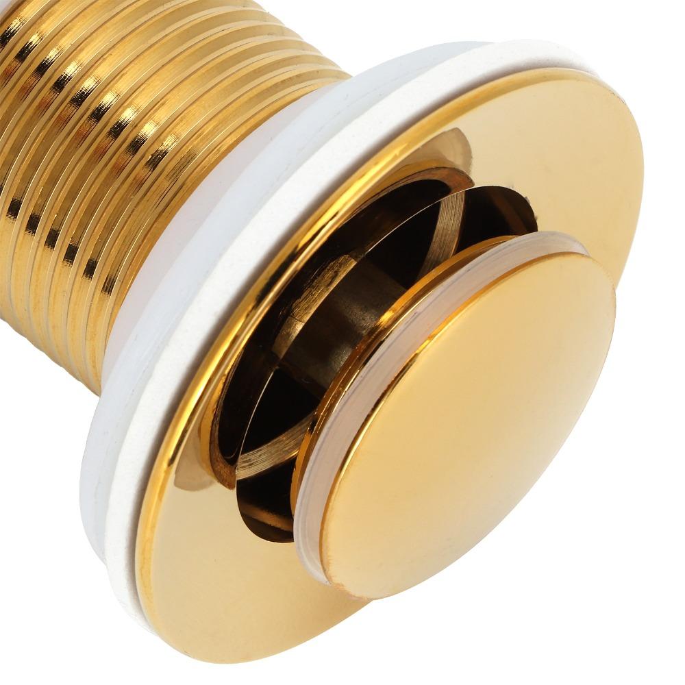 Gold Sink Drain Push Bounce Drain Stopper Anti Clog Basin Drain Stopper Wash Basin