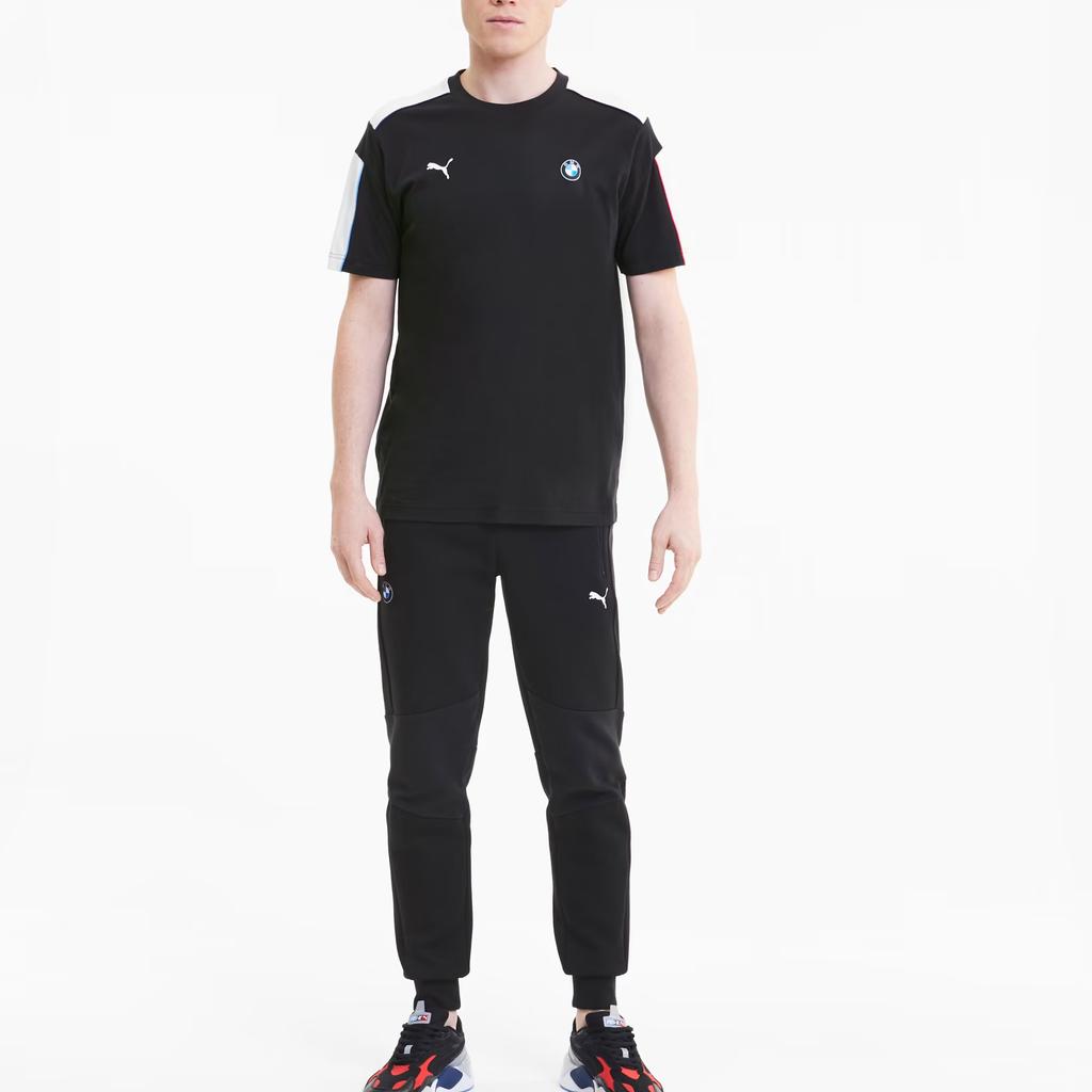 Puma X BMW Motorsport T7 Fashion Color Block Round Neck Short Sleeve Racing T-Shirt Men Tops 597993-01