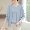 Elegantes Strick-Cardigan- & Innenoberteil-Set für Damen
