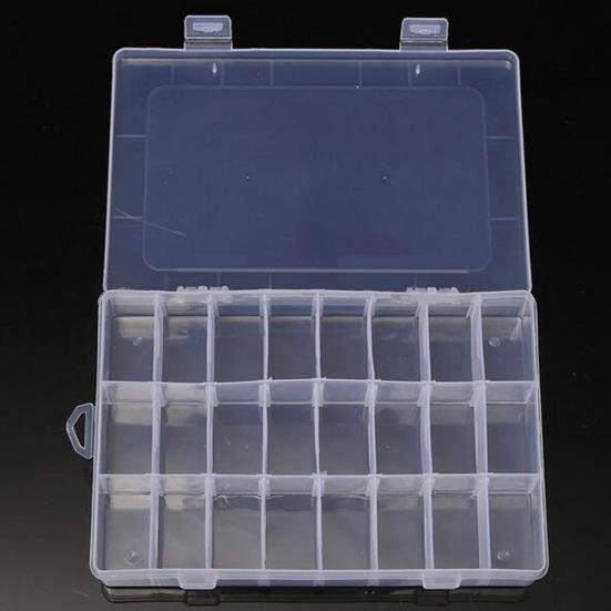 Transparante 10/15/24 vakken sieraden opbergdoos pillen organizer houder etui container