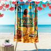 Vintage Style Woman On Swing by Beach - Beach Towel Quick-drying for Travel Outdoor Sports Jogging Beach and Swimming