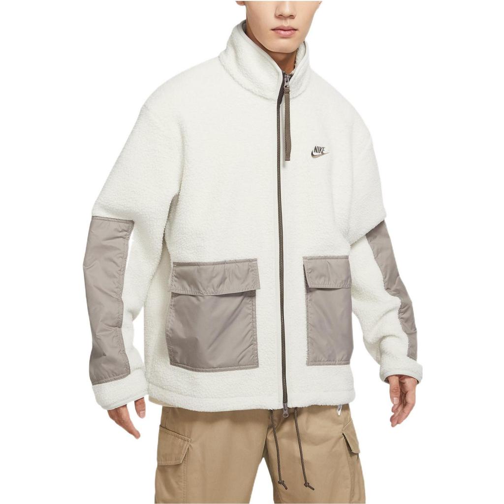 Nike Fleece jas met rits en capuchon 'White' Heren DV8183-072
