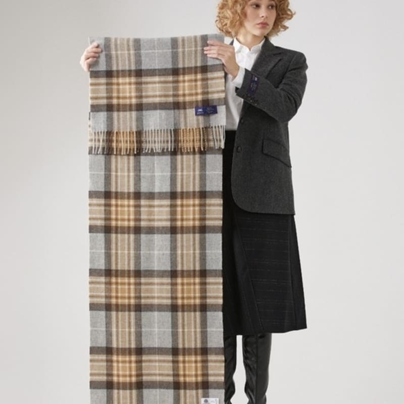 ABRAHAM MOON Merino Wool Shawl Muffler 50cm - McKellar