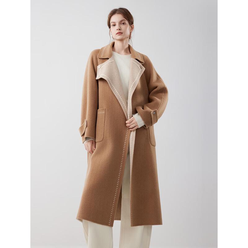 ELLE 100% Merino Wool French Double-Sided Wool Coat