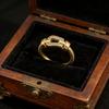 Horseshoe Buckle Shape Open Ring Women's, Stylish Classic Vintage Diamond Ring Adjustable Jewelry Gift