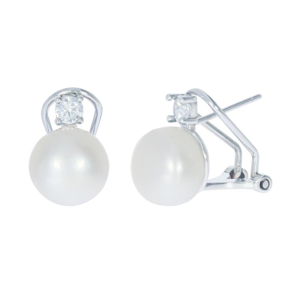 Boucles D'oreilles En Argent 925 Avec Perles D'eau Douce - Neuf Avec étiquettes - Cadeau Femme