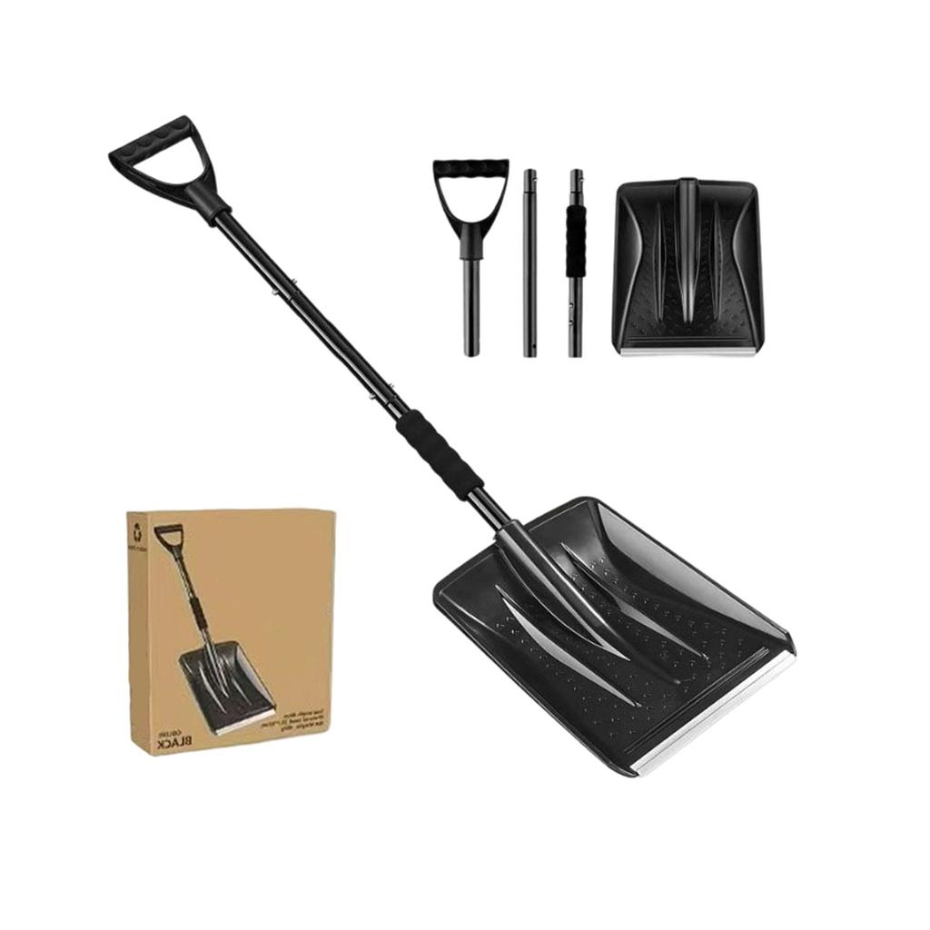 Stainless Steel Icing Shovel, Detachable Car Mounted Snow Cleaning Brush