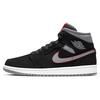 New 1 Mid Black Particle Grey Gym Red 554724-060