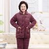 Elderly Women's Winter Coral Fleece Padded Pajama Set