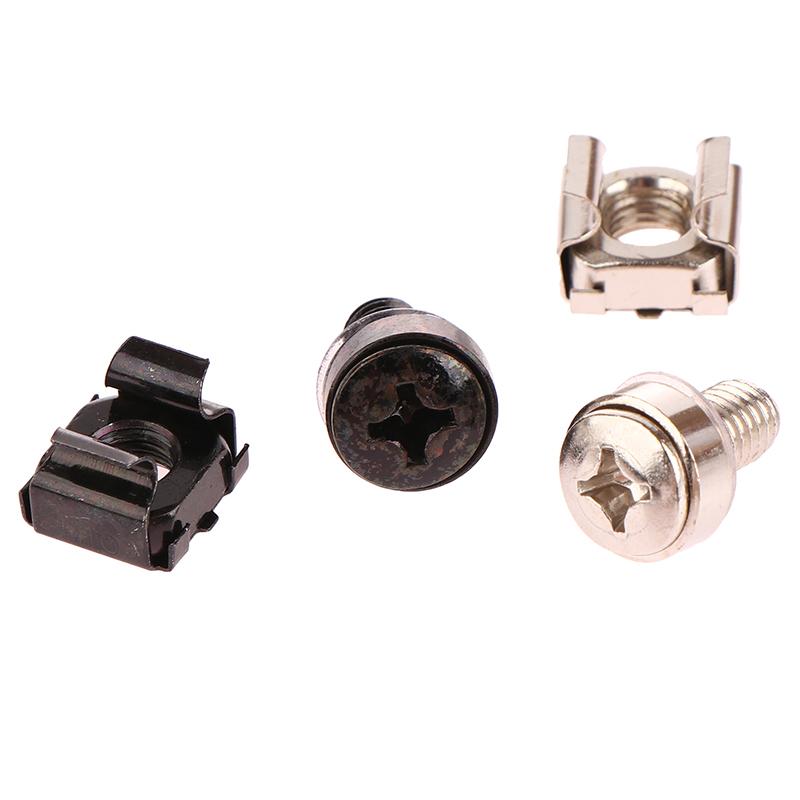 10Pcs M6 X 16Mm Rack Mount Cage Nuts, Screws And Washers For Rack Mount Server Cabinet, Rack Mount Server Shelves, Routers