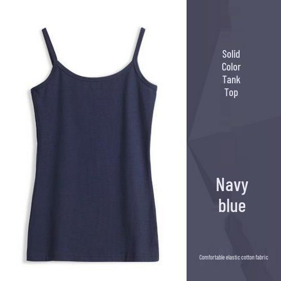 Women's Pure Cotton Black Camisole Vest – Small, Tight-Fitting, Sexy, Plus Size, Short Top for Summer/Spring.