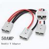 Gray Double Y Adapter Plug Connector 1pcs 4/6mm 50 Amp