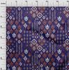 oneOone Cotton Flex Fabric Block & Geometric Ikat Print Fabric By The Yard 40 Inch