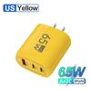 PD 65W GaN USB A Charger Fast Charging Quick Charger 3.0 Charger for IPhone 16 15 Samsung Xiaomi Mobile Phone Adapter EU US Plug