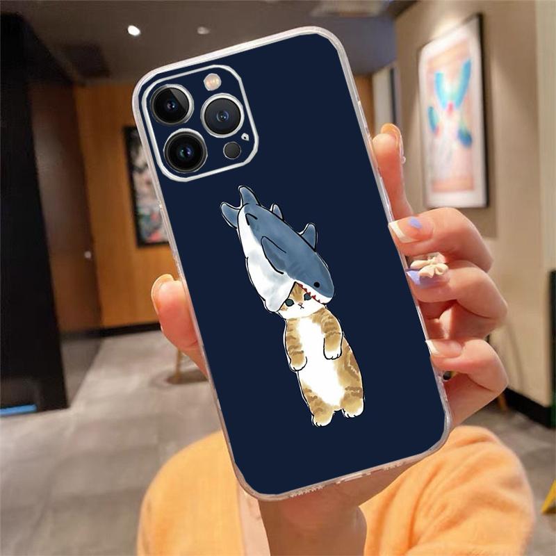 Phone Case For iphone 17 Pro Max Air 16 15 14 13 Pro Max 15 16 Pro 15Plus Ocean Whale Sharks Shark