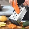 9" 4-Sided Cheese Grater with Handle Stainless Steel Rust Proof & Dishwasher Safe Stainless Steel Vegetable Slicer Food Shredder