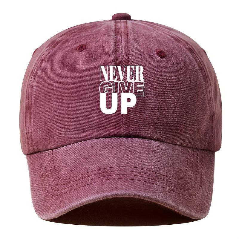 Letter Print Baseball Cap | Vintage Washed Adjustable, Soft Top for Outdoor Activities & Hip-Hop