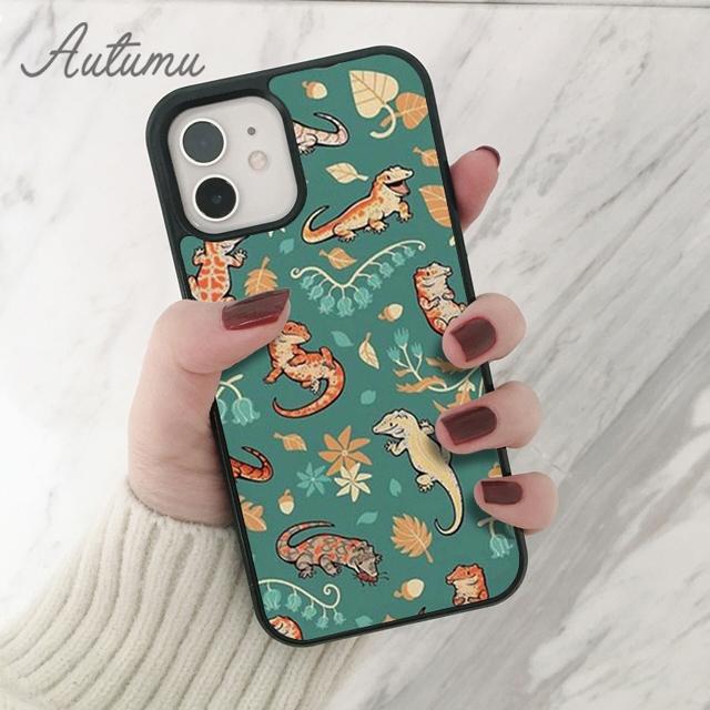 Gecko Lizard Phone Case for iPhone 11 12 13 14 Pro Max mini X XR XS SE 2020 5 6S 7 8 Plus Samsung Galaxy S21 S22 Cover shell