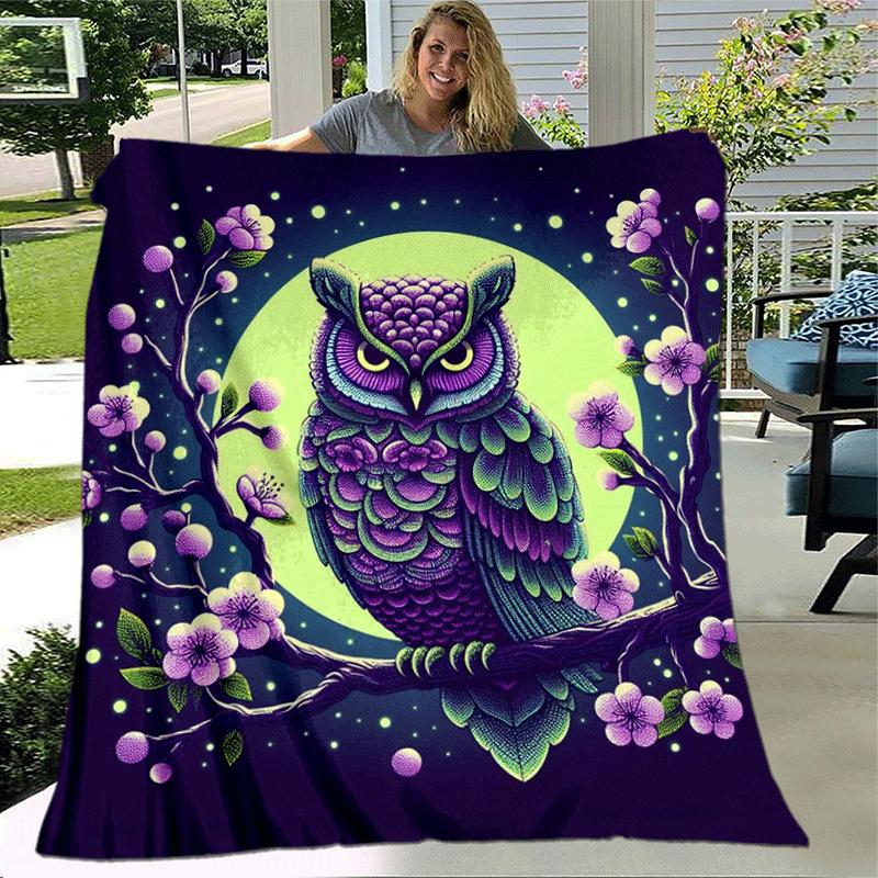 1pc Eagle Printing Lightweight Flannel Blanket, Comfortable and Warm Blanket, for Camping Sofa Bed and Couch Office, Suitable for Gift Blanke
