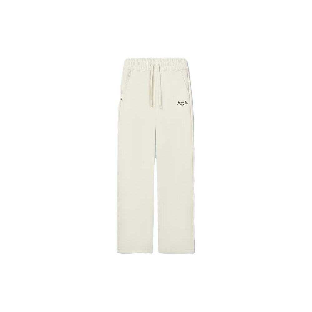 New FILA Knitted Sweatpants Women's Ivory F11W339609FIV