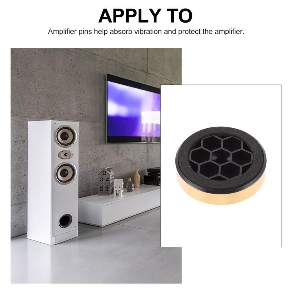 Ciieeo Amplifier Foot Vibration Damping Base Pads for Speakers and Computer Vibration 12 57x13mm Pads, Stands, Insulators, Chassis, Plastic,