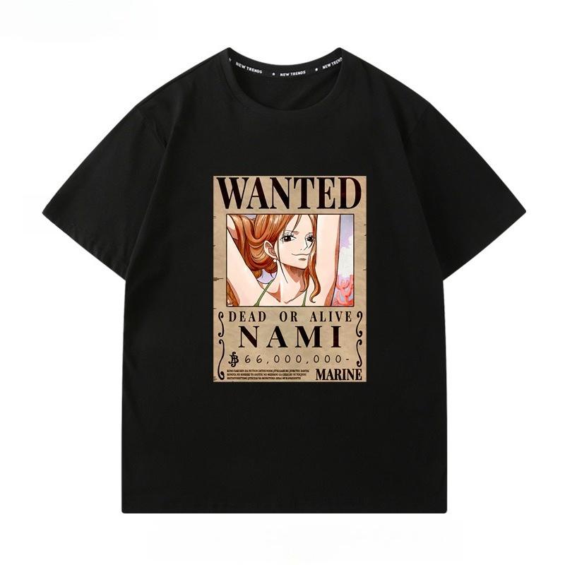 Straw Hat Luffy Chopper ONE PIECE Twodimensional Design Shortsleeved Top Pure Cotton Shortsleeved Mens and Womens Tshirt