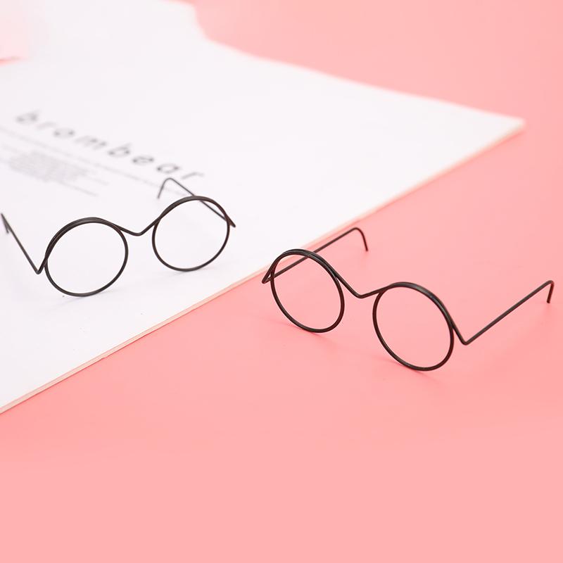 Runde Rahmen Gläserlose Retro Coole Puppenbrille Für Puppenzubehör