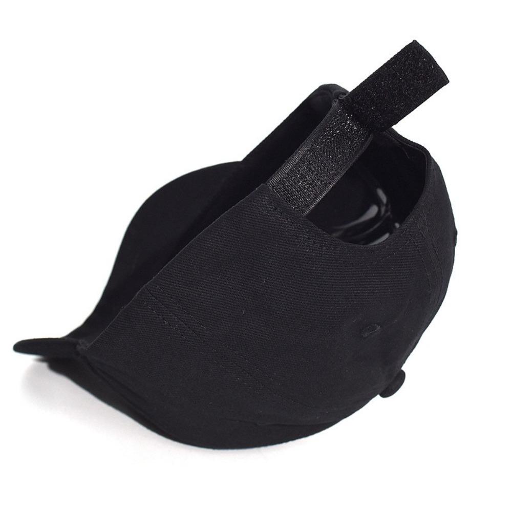 Casual Short Brim Baseball Cap Cotton Nylon Sunscreen Hat Adjustable Fastener Tape Low Profile Caps Men Women