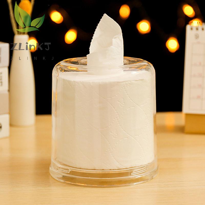 1 Stück Einfache Quadratische/Runde Acryl-Taschentuchbox Wohnzimmer Schreibtisch Transparente Serviettenbox Ins Stil Zuhause Kreative Badezimmeraufbewahrung