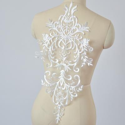 Rückenstickerei Spitze Accessoires Hochzeitskleid Handgefertigt DIY Material Kleidungsdesign Dekorative Netzstoff