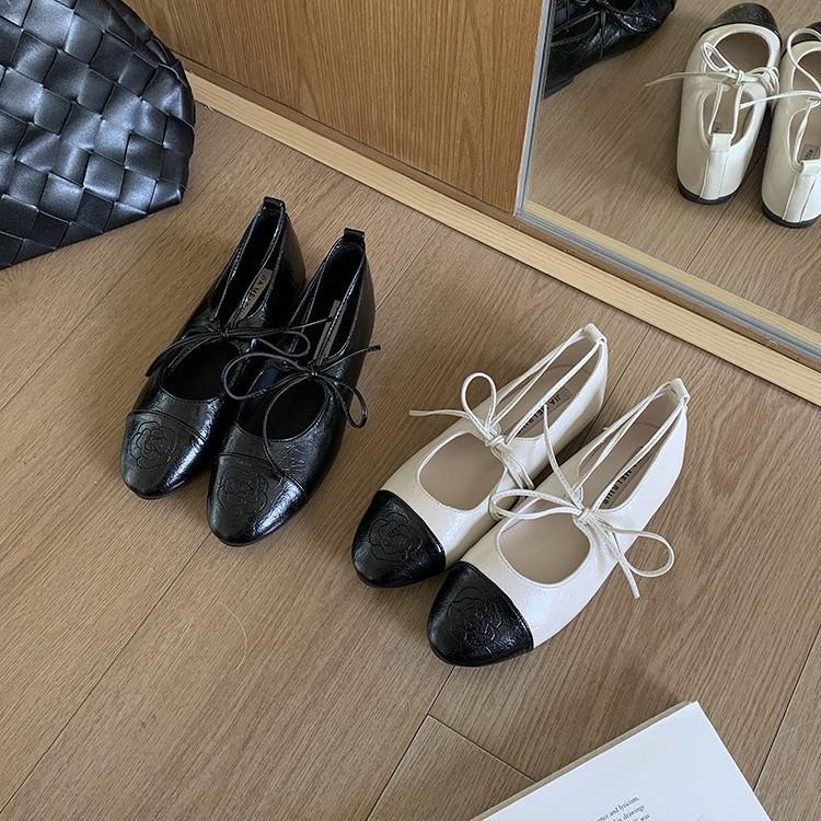 Soft-soled French with skirt fairy style 2025 ballet shoes are versatile and not tired of feet, gentle evening shoes, single shoes, female tide