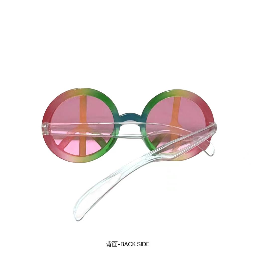 New Peace Anti War Style Round Sunglasses Women Men Sun Glasses Circular Shades Eye Glasses for Party Female Eyewear Sunglasses