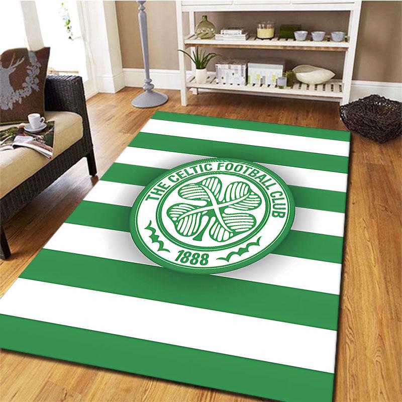 Tappeto Tappetino Celtic Football Club per Soggiorno Camera da Letto Casa Decorazione Divano, Tappetino Antiscivolo per Giochi Bambini