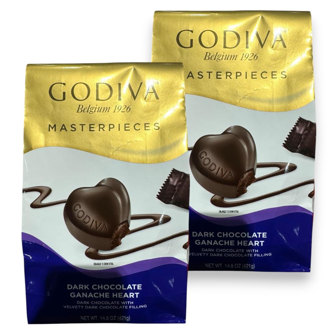 

Шоколад Godiva Masterpiece Dark Heart 421 г, 54 шт., набор из 2 пакетов