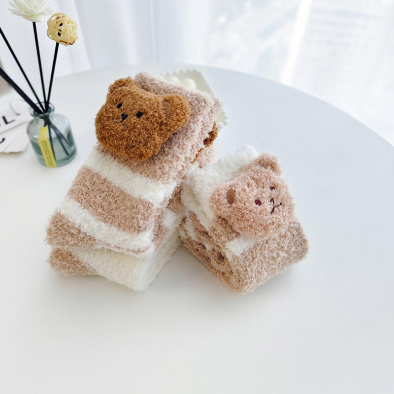 Veil Bear Winter Fleece Warm Sleeping Socks
