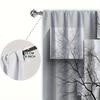 Set Of 2 Black White Tree Printed Curtain Home Decor Window Treatment Bedroom Office Kitchen Living Room With Rod Pocket Polyester Perfect For Sitting