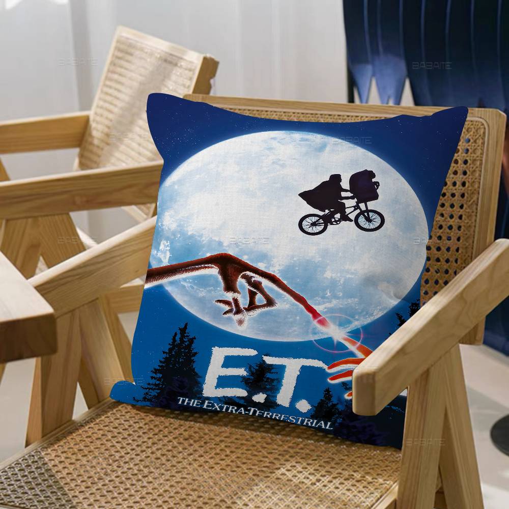Movie ET The ExtraTerrestrial Cushion Cover Decorative Pillow Sofa Home Decor Case Pillow Cases