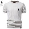 Spring/Summer New Men's Embroidered High Quality Cotton Round Neck Woolen Short Sleeve T-shirt