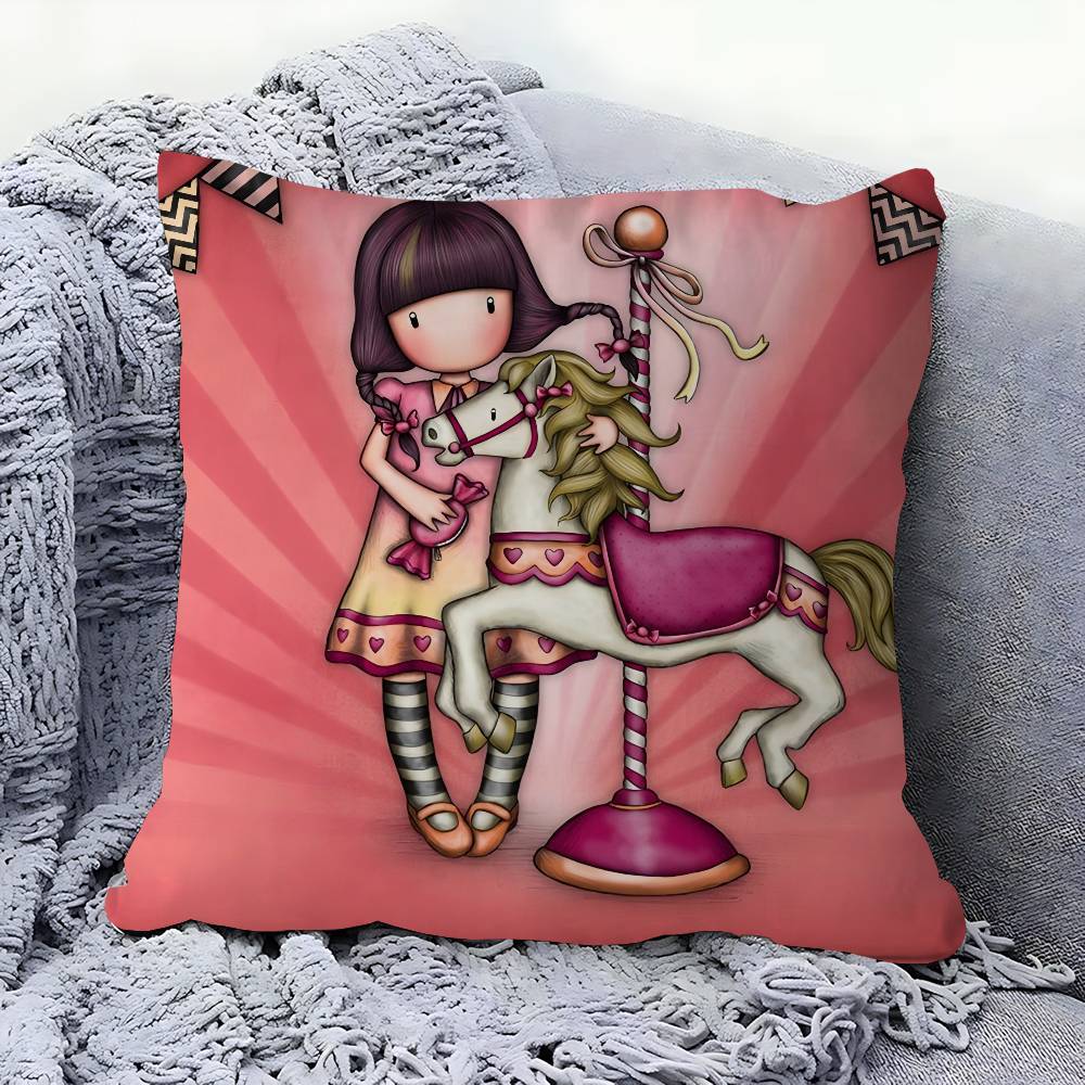 Cartoon CUTE Santoro Gorjuss Pillowcase Toon Gift Cushion Cover Bedroom Home Sofa Chair Seat Decor Pillow Case