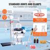 Essential Oil Distillation Kit, 500ml Distillation Apparatus, 3.3 Boro Lab Glassware Distillation Kit with 1000W Heating Plate and 24, 40 Joint, 33