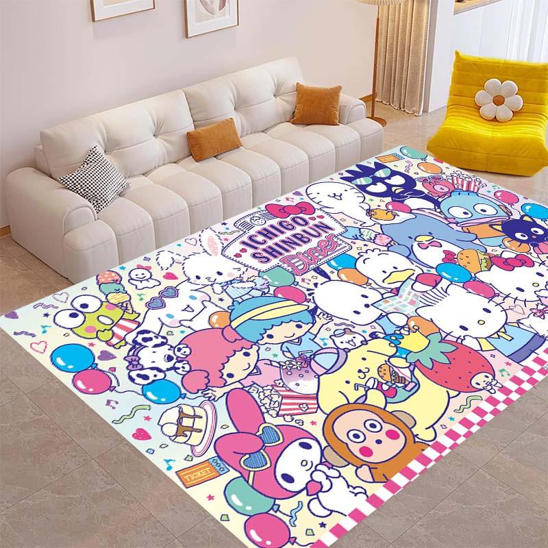 This Brand New Hello Kitty Rug Is Perfect for Home Décor and Can Be Used In Game Rooms, Bedrooms, Living Rooms, and Other Spaces
