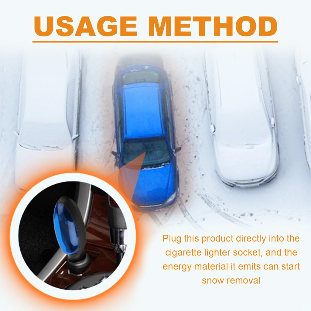 Homonth Electromagnetic Heating Snow Removal Device Car Glass Snow Removal Ice Melting Defrosting Portable Car Mounted Deicing Device